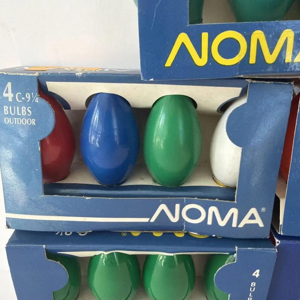 20 Vintage C9 1/4 NOMA Holiday Christmas Light Replacement Bulbs Multicolor NEW